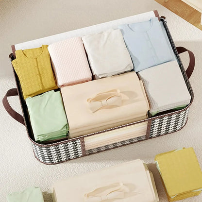 Large Capacity Foldable Elegant Storage Box with Handles