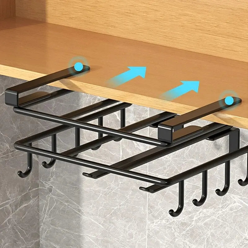 Kitchen Hanging Organizer Rack with Hooks