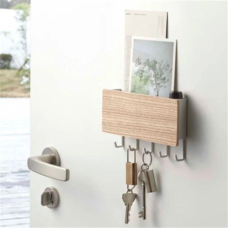 Wall Hanging Bamboo Key and Coat Rack