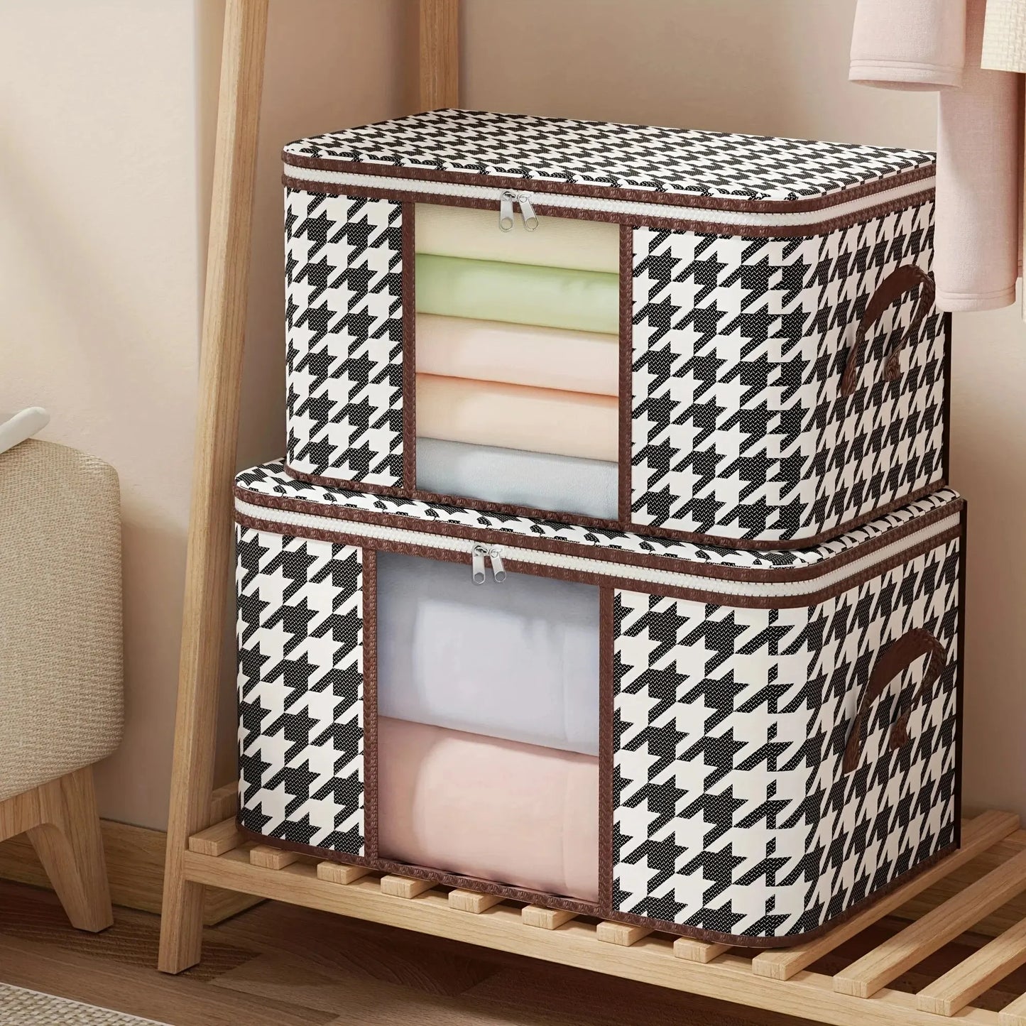 Large Capacity Foldable Elegant Storage Box with Handles