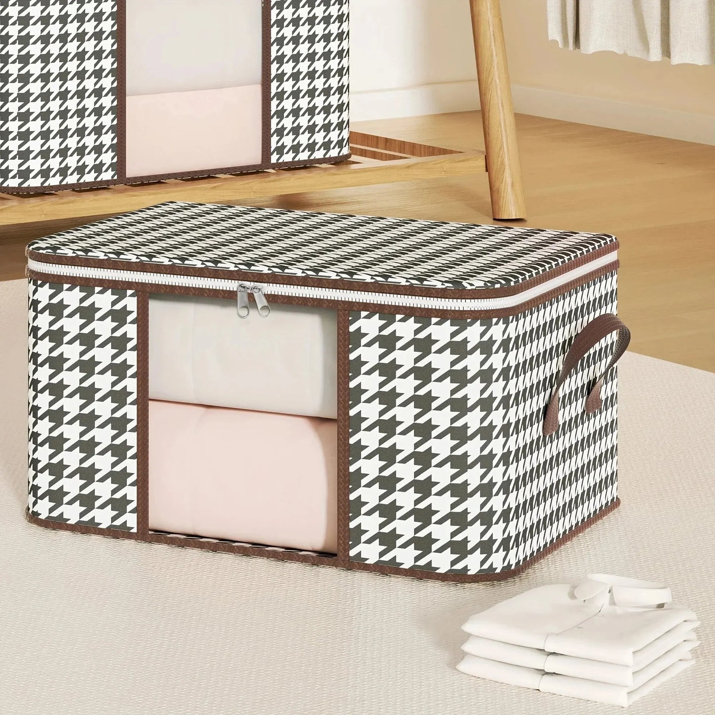 Large Capacity Foldable Elegant Storage Box with Handles