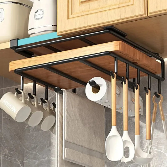 Kitchen Hanging Organizer Rack with Hooks